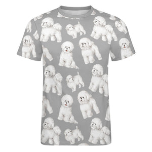 Watercolor Delight Bichon Frise Men's Cotton T-Shirt-Apparel-Apparel, Bichon Frise, Dog Dad Gifts, Shirt, T Shirt-16