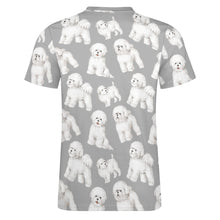 Load image into Gallery viewer, Watercolor Delight Bichon Frise Men&#39;s Cotton T-Shirt-Apparel-Apparel, Bichon Frise, Dog Dad Gifts, Shirt, T Shirt-17