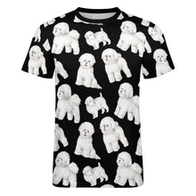 Load image into Gallery viewer, Watercolor Delight Bichon Frise Men&#39;s Cotton T-Shirt-Apparel-Apparel, Bichon Frise, Dog Dad Gifts, Shirt, T Shirt-19