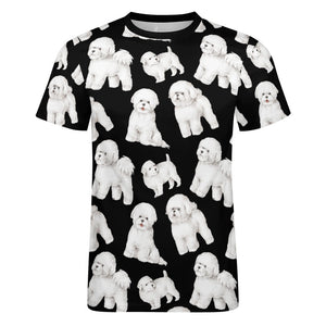 Watercolor Delight Bichon Frise Men's Cotton T-Shirt-Apparel-Apparel, Bichon Frise, Dog Dad Gifts, Shirt, T Shirt-19