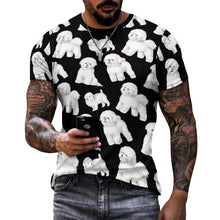 Load image into Gallery viewer, Watercolor Delight Bichon Frise Men&#39;s Cotton T-Shirt-Apparel-Apparel, Bichon Frise, Dog Dad Gifts, Shirt, T Shirt-21