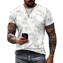 Load image into Gallery viewer, Watercolor Delight Bichon Frise Men&#39;s Cotton T-Shirt-Apparel-Apparel, Bichon Frise, Dog Dad Gifts, Shirt, T Shirt-22