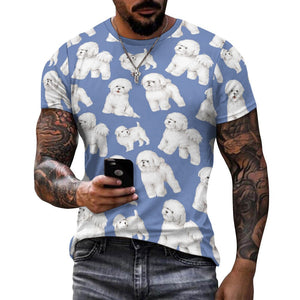 Watercolor Delight Bichon Frise Men's Cotton T-Shirt-Apparel-Apparel, Bichon Frise, Dog Dad Gifts, Shirt, T Shirt-23