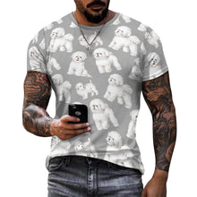 Load image into Gallery viewer, Watercolor Delight Bichon Frise Men&#39;s Cotton T-Shirt-Apparel-Apparel, Bichon Frise, Dog Dad Gifts, Shirt, T Shirt-24