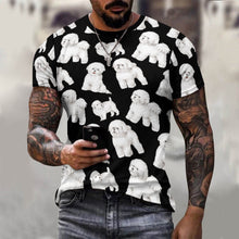 Load image into Gallery viewer, Watercolor Delight Bichon Frise Men&#39;s Cotton T-Shirt-Apparel-Apparel, Bichon Frise, Dog Dad Gifts, Shirt, T Shirt-2