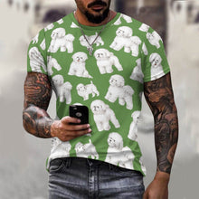 Load image into Gallery viewer, Watercolor Delight Bichon Frise Men&#39;s Cotton T-Shirt-Apparel-Apparel, Bichon Frise, Dog Dad Gifts, Shirt, T Shirt-5