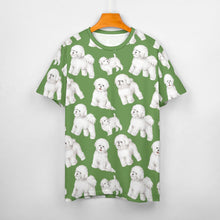 Load image into Gallery viewer, Watercolor Delight Bichon Frise Men&#39;s Cotton T-Shirt-Apparel-Apparel, Bichon Frise, Dog Dad Gifts, Shirt, T Shirt-S-Olive Green-6