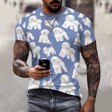 Load image into Gallery viewer, Watercolor Delight Bichon Frise Men&#39;s Cotton T-Shirt-Apparel-Apparel, Bichon Frise, Dog Dad Gifts, Shirt, T Shirt-1