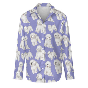 Watercolor Delight Bichon Frise Women's Shirt-Apparel-Apparel, Bichon Frise, Dog Mom Gifts, Shirt-S-Lavender Purple-34