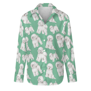 Watercolor Delight Bichon Frise Women's Shirt-Apparel-Apparel, Bichon Frise, Dog Mom Gifts, Shirt-S-Mint Green-28