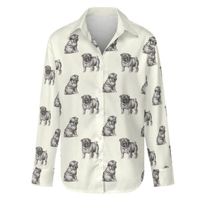 Watercolor Delight Black Pugs Women's Shirt - 9 Colors-Apparel-Apparel, Dog Mom Gifts, Pug, Pug - Black, Shirt-Ivory White-S-14