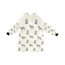 Load image into Gallery viewer, Watercolor Delight Black Schnauzers Blanket Hoodie-Blanket-Apparel, Blanket Hoodie, Blankets, Dog Mom Gifts, Schnauzer-Ivory White-ONE SIZE-13
