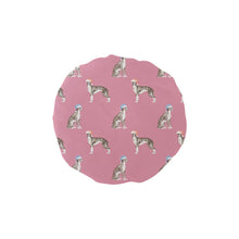 Load image into Gallery viewer, Watercolor Delight Black White Whippets Christmas Elastic Reusable Shower Caps-Accessories-Accessories, Christmas, Dog Mom Gifts, Whippet-PaleVioletRed-ONE SIZE-5