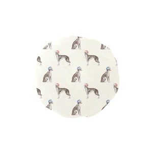 Watercolor Delight Black White Whippets Christmas Elastic Reusable Shower Caps-Accessories-Accessories, Christmas, Dog Mom Gifts, Whippet-Ivory2-ONE SIZE-1