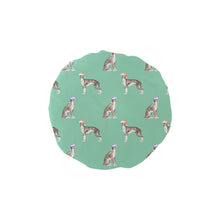 Load image into Gallery viewer, Watercolor Delight Black White Whippets Christmas Elastic Reusable Shower Caps-Accessories-Accessories, Christmas, Dog Mom Gifts, Whippet-MediumAquaMarine-ONE SIZE-13