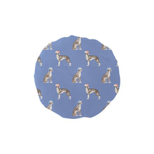 Load image into Gallery viewer, Watercolor Delight Black White Whippets Christmas Elastic Reusable Shower Caps-Accessories-Accessories, Christmas, Dog Mom Gifts, Whippet-CornflowerBlue-ONE SIZE-9