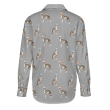 Load image into Gallery viewer, Watercolor Delight Black White Whippets Christmas Women&#39;s Shirt-Apparel-Apparel, Christmas, Dog Mom Gifts, Greyhound, Shirt, Whippet-33