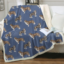Load image into Gallery viewer, Watercolor Delight Border Collies Fleece Blanket - 8 Colors-Blanket-Bedding, Blankets, Border Collie, Home Decor-6