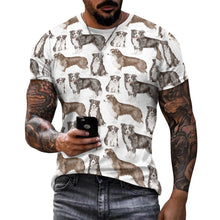 Load image into Gallery viewer, Watercolor Delight Border Collies Men&#39;s Cotton T-Shirt-Apparel-Apparel, Dog Dad Gifts, Rough Collie, Shirt, T Shirt-6