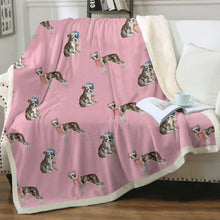 Load image into Gallery viewer, Watercolor Delight Boston Terriers Christmas Fleece Blanket - 8 Colors-Blanket-Bedding, Blankets, Boston Terrier, Home Decor-14