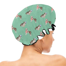 Load image into Gallery viewer, Watercolor Delight Boston Terriers Christmas Reusable Shower Caps-Accessories-Accessories, Boston Terrier, Christmas, Dog Mom Gifts-16
