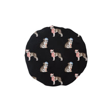 Load image into Gallery viewer, Watercolor Delight Boston Terriers Christmas Reusable Shower Caps-Accessories-Accessories, Boston Terrier, Christmas, Dog Mom Gifts-Midnight Black-ONE SIZE-6