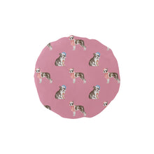Load image into Gallery viewer, Watercolor Delight Boston Terriers Christmas Reusable Shower Caps-Accessories-Accessories, Boston Terrier, Christmas, Dog Mom Gifts-Dusty Pink-ONE SIZE-10