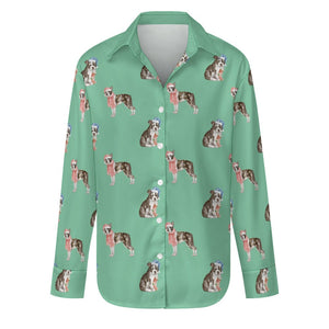 Watercolor Delight Boston Terriers Christmas-S-MediumAquaMarine-25