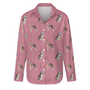 Watercolor Delight Boston Terriers Christmas-S-PaleVioletRed-13