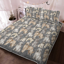 Load image into Gallery viewer, Watercolor Delight Briards Quilted Bedding Set - 5 Colors-Bedding-Bedding, Blankets, Briard, Home Decor-8