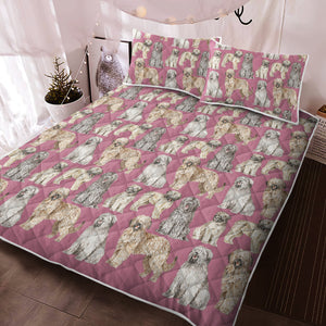 Watercolor Delight Briards Quilted Bedding Set - 5 Colors-Bedding-Bedding, Blankets, Briard, Home Decor-11