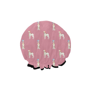 Watercolor Delight Brindle Whippets Christmas Elastic Reusable Shower Caps-Accessories-Accessories, Christmas, Dog Mom Gifts, Whippet-6