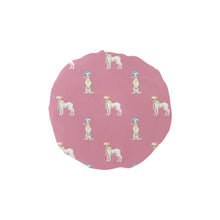 Load image into Gallery viewer, Watercolor Delight Brindle Whippets Christmas Elastic Reusable Shower Caps-Accessories-Accessories, Christmas, Dog Mom Gifts, Whippet-PaleVioletRed-ONE SIZE-5