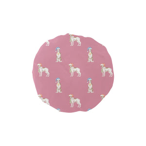 Watercolor Delight Brindle Whippets Christmas Elastic Reusable Shower Caps-Accessories-Accessories, Christmas, Dog Mom Gifts, Whippet-PaleVioletRed-ONE SIZE-5