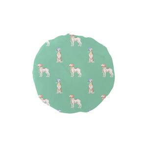 Watercolor Delight Brindle Whippets Christmas Elastic Reusable Shower Caps-Accessories-Accessories, Christmas, Dog Mom Gifts, Whippet-MediumAquaMarine-ONE SIZE-13