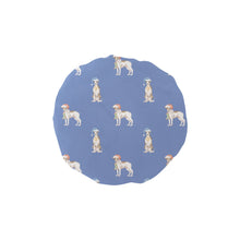 Load image into Gallery viewer, Watercolor Delight Brindle Whippets Christmas Elastic Reusable Shower Caps-Accessories-Accessories, Christmas, Dog Mom Gifts, Whippet-CornflowerBlue-ONE SIZE-10