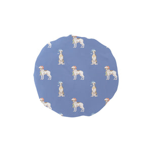 Watercolor Delight Brindle Whippets Christmas Elastic Reusable Shower Caps-Accessories-Accessories, Christmas, Dog Mom Gifts, Whippet-CornflowerBlue-ONE SIZE-10