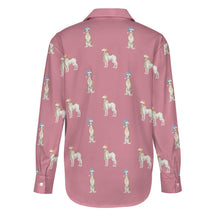 Load image into Gallery viewer, Watercolor Delight Brindle Whippets Christmas Women&#39;s Shirt-Apparel-Apparel, Christmas, Dog Mom Gifts, Greyhound, Shirt, Whippet-21