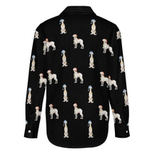 Load image into Gallery viewer, Watercolor Delight Brindle Whippets Christmas Women&#39;s Shirt-Apparel-Apparel, Christmas, Dog Mom Gifts, Greyhound, Shirt, Whippet-12