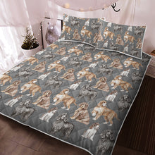 Load image into Gallery viewer, Watercolor Delight Cocker Spaniels Quilted Bedding Set - 5 Colors-Bedding-Bedding, Blankets, Cocker Spaniel, Home Decor-5