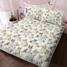 Load image into Gallery viewer, Watercolor Delight Corgis Quilted Bedding Set - 5 Colors-Bedding-Bedding, Blankets, Corgi, Home Decor-Ivory White-With Matching Pillowcases-Twin-11