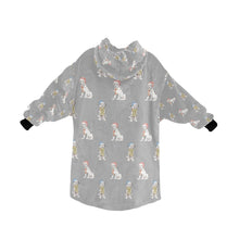 Load image into Gallery viewer, Watercolor Delight Dalmatians Christmas Blanket Hoodie-Blanket-Apparel, Blanket Hoodie, Blankets, Christmas, Dalmatian, Dog Mom Gifts-32