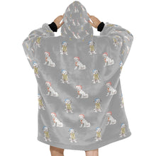 Load image into Gallery viewer, Watercolor Delight Dalmatians Christmas Blanket Hoodie-Blanket-Apparel, Blanket Hoodie, Blankets, Christmas, Dalmatian, Dog Mom Gifts-33