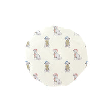 Load image into Gallery viewer, Watercolor Delight Dalmatians Christmas Elastic Reusable Shower Caps-Accessories-Accessories, Christmas, Dalmatian, Dog Mom Gifts-Ivory-ONE SIZE-1