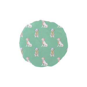 Watercolor Delight Dalmatians Christmas Elastic Reusable Shower Caps-Accessories-Accessories, Christmas, Dalmatian, Dog Mom Gifts-MediumAquaMarine-ONE SIZE-13