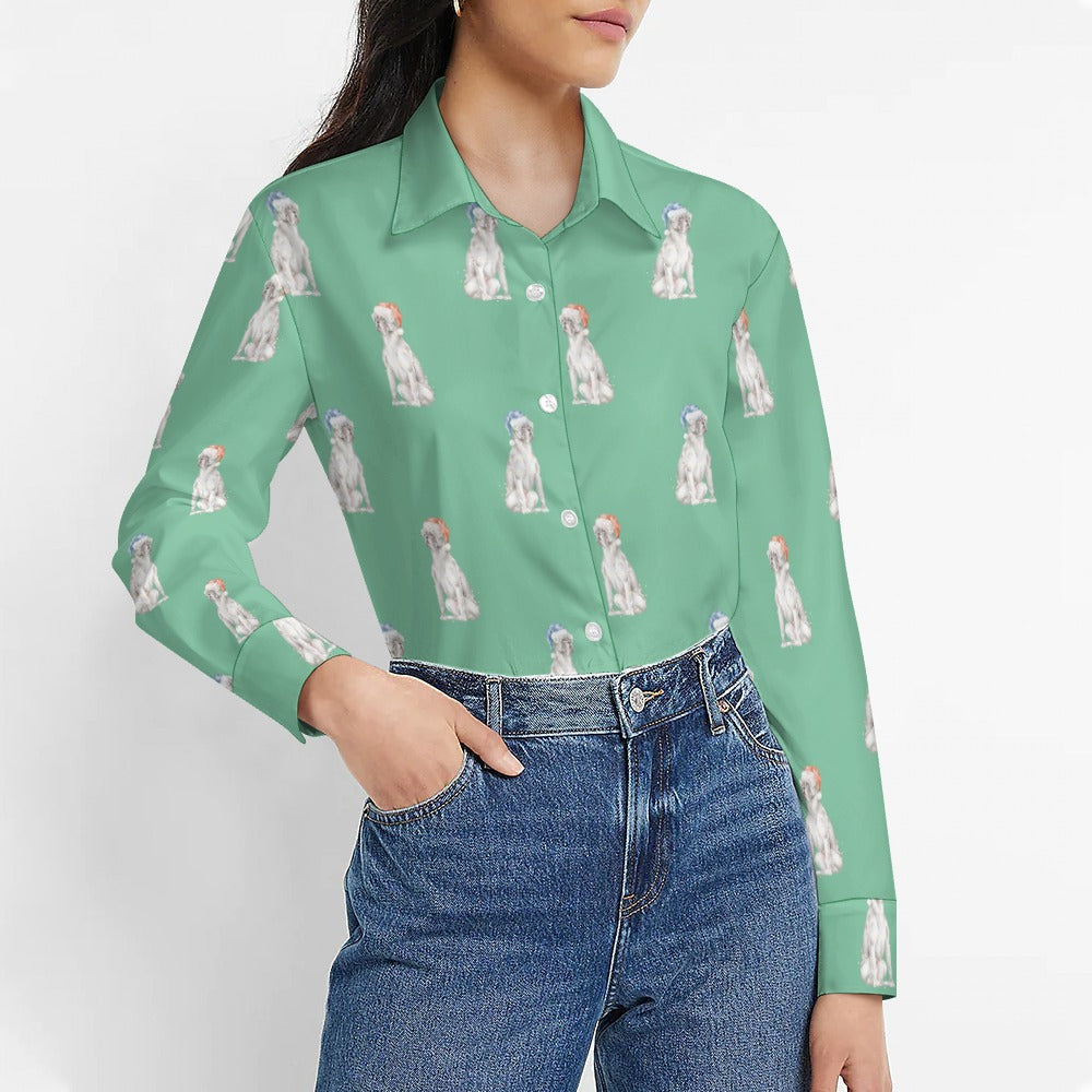 Watercolor Delight Dalmatians Christmas Womens Shirt 26