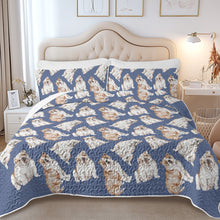 Load image into Gallery viewer, Watercolor Delight English Bulldogs Quilted Bedding Set-Bedding-Bedding,Blankets,Christmas,Home Decor-7