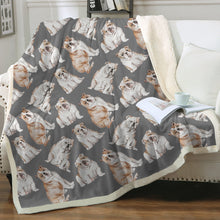 Load image into Gallery viewer, Watercolor Delight English Bulldogs Sherpa Fleece Blanket - 8 Colors-Blanket-Bedding, Blankets, English Bulldog, Home Decor-11