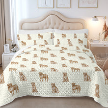 Load image into Gallery viewer, Watercolor Delight French Mastiffs Quilted Bedding Set-Bedding-Bedding,Blankets,Christmas,Home Decor-8