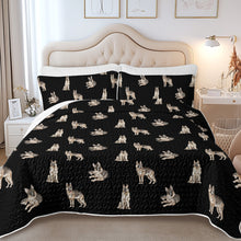 Load image into Gallery viewer, Watercolor Delight German Shepherds Quilted Bedding Set-Bedding-Bedding,Blankets,Christmas,Home Decor-10